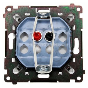 Gniazdo głośnikowe pojedyncze, przewody do 2,5mm2 Aluminium Mat Simon 55 - Widok tyłu