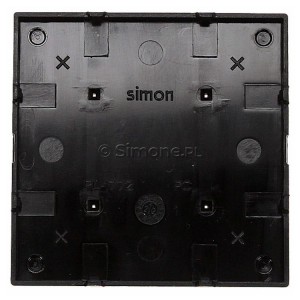 Klawisz dla grupy rolet do przycisków roletowych elektronicznych Czarny Mat Simon 55 - Widok tyłu