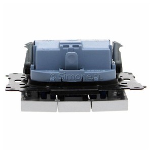 TP31.01/143 Przycisk zwierny potrójny Aluminium Mat Simon 55 - Widok w pozycji leżącej