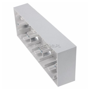 Puszka natynkowa potrójna Aluminium Mat Simon 55 - Widok z przodu