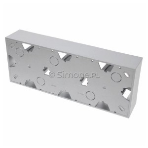 Puszka natynkowa potrójna Aluminium Mat Simon 55 - Widok z tyłu