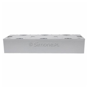 Puszka natynkowa potrójna Aluminium Mat Simon 55 - Widok w pozycji leżącej