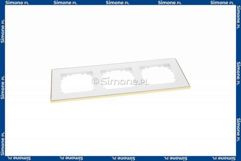 TRD3.166/111 Ramka potrójna DUO (Ramka Biała, podstawa w