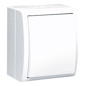 AQW1/11 Łącznik pojedynczy hermetyczny Biały Simon Aquarius - Widok z przodu