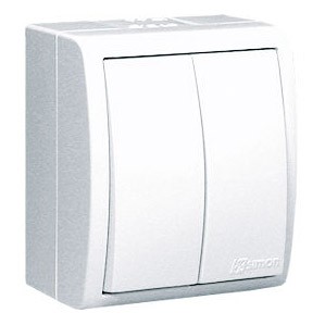 AQW5/11 Łącznik podwójny hermetyczny Biały Simon Aquarius - Widok z przodu