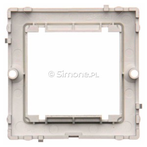 Adapter na osprzęt standardu 45x45mm Srebrny Mat. Simon Basic - Widok z tyłu)