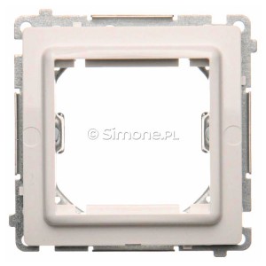 BMA45M/11 Adapter na osprzęt standardu 45x45mm Biały Simon Basic - Widok z przodu