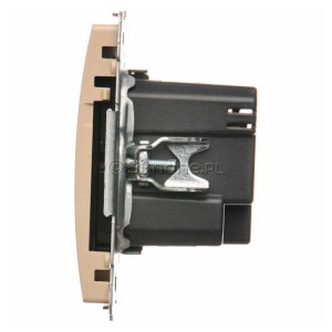 Ładowarka 2x USB Typ A 10W 2.1A 5V Beżowy Simon Basic - Widok z boku)