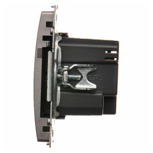 Ładowarka 2x USB Typ A 10W 2.1A 5V Inox Met. Simon Basic - Widok z boku)