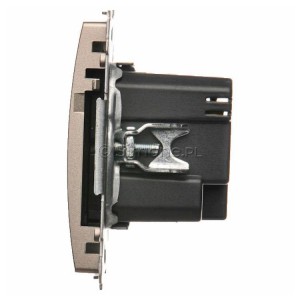 Ładowarka 2x USB Typ A 10W 2.1A 5V Satynowy Met. Simon Basic - Widok z boku)