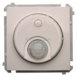 BMCR10T.01/11 Łącznik z czujnikiem ruchu z możliwością manualnego załączenia Biały Simon Basic - Widok z przodu