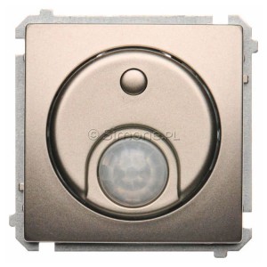 BMCR11P.01/29 Łącznik z czujnikiem ruchu, tylko praca automatyczna Satynowy Met. Simon Basic - Widok z przodu