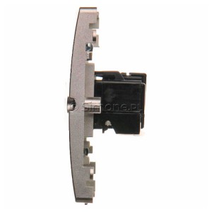 Gniazdo komputerowe 1xRJ45 kat. 5e + Gniazdo telefoniczne 1xRJ11 Inox Met. Simon Basic - Widok z boku)