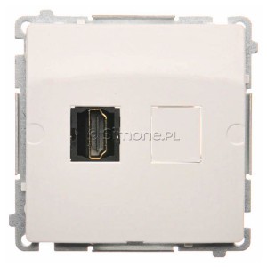 BMGHDMI.01/11 Gniazdo HDMI pojedyncze Biały Simon Basic - Widok z przodu