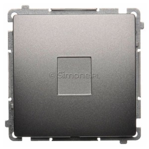 BMPS.01/21 Zaślepka ramki Inox Met. Simon Basic - Widok z przodu
