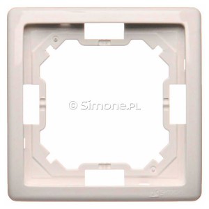 BMR1/11 Ramka pojedyncza Biały Simon Basic - Widok z przodu
