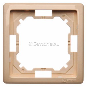 BMR1/12 Ramka pojedyncza Beżowy Simon Basic - Widok z przodu