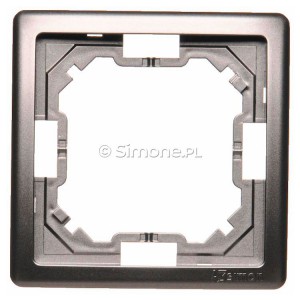 BMR1/21 Ramka pojedyncza Inox Met. Simon Basic - Widok z przodu