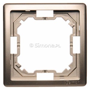 BMR1/29 Ramka pojedyncza Satynowy Met. Simon Basic - Widok z przodu