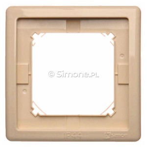 BMR1B/12 Ramka pojedyncza hermetyczna Beżowy Simon Basic - Widok z przodu