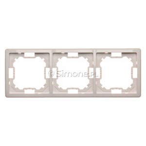 BMR3/11 Ramka potrójna Biały Simon Basic - Widok z przodu