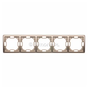 BMR5/29 Ramka pięciokrotna Satynowy Met. Simon Basic - Widok z przodu