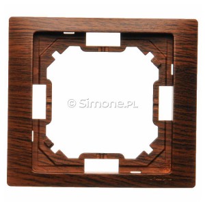 BMRC1/051 Ramka pojedyncza Neos Dębowy Simon Basic - Widok z przodu