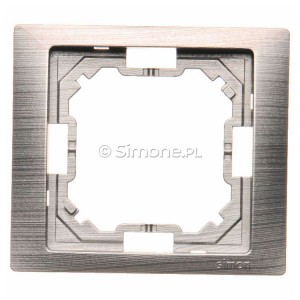 BMRC1/052 Ramka pojedyncza Neos Tytanowy Simon Basic - Widok z przodu