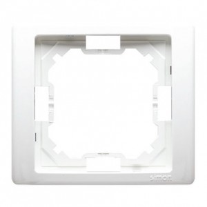 BMRC1/11 Ramka pojedyncza Neos Biały Simon Basic - Widok z przodu