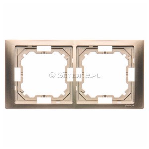 BMRC2/29 Ramka podwójna Neos Satyna Simon Basic - Widok z przodu
