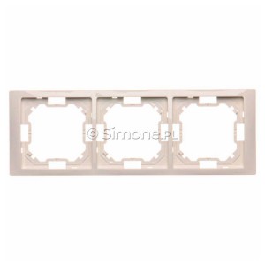 BMRC3/11 Ramka potrójna Neos Biały Simon Basic - Widok z przodu