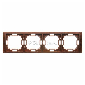 BMRC4/051 Ramka poczwórna Neos Dębowy Simon Basic - Widok z przodu