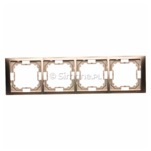 BMRC4/29 Ramka poczwórna Neos Satyna Simon Basic - Widok z przodu