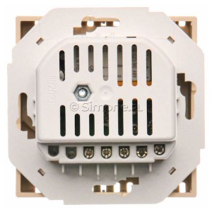Regulator temperatury z czujnikiem wewnętrznym Beżowy Simon Basic - Widok z tyłu)
