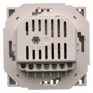 Regulator temperatury z czujnikiem wewnętrznym Srebrny Mat. Simon Basic - Widok z tyłu)