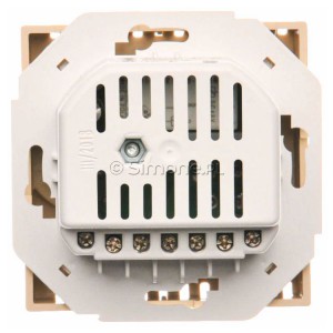 Regulator temperatury z czujnikiem zewnętrznym Beżowy Simon Basic - Widok z tyłu)