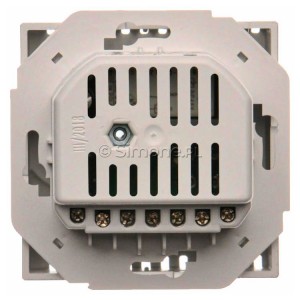 Regulator temperatury z czujnikiem zewnętrznym Srebrny Mat. Simon Basic - Widok z tyłu)