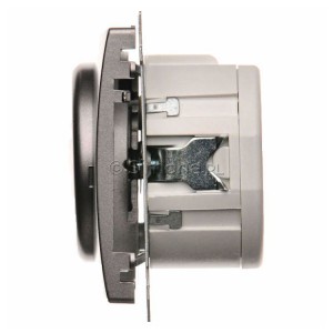 Ściemniacz naciskowo-obrotowy 20-500W Inox Met. Simon Basic - Widok z boku)