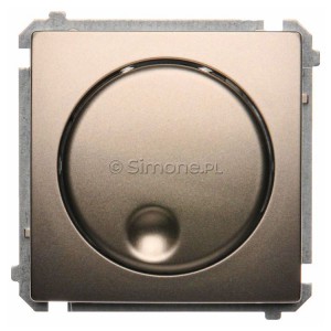 BMS9T.01/29 Ściemniacz naciskowo-obrotowy 20-500W Satynowy Met. Simon Basic - Widok z przodu
