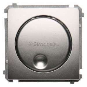 BMS9V.01/43 Regulator światła 1-10V Srebrny Mat. Simon Basic - Widok z przodu
