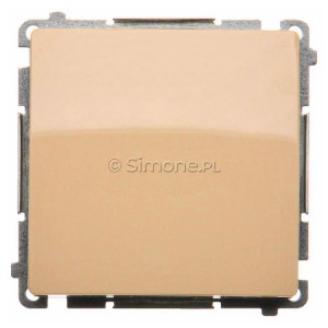 BMW1.01/12 Łącznik pojedynczy 10A Beżowy Simon Basic - Widok z przodu
