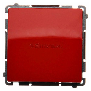 BMW1.01/22 Łącznik pojedynczy 10A Czerwony Simon Basic - Widok z przodu