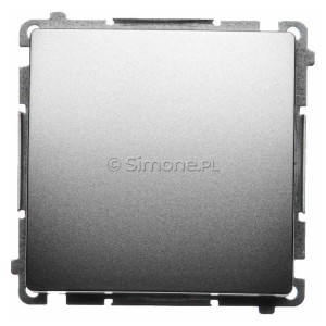 BMW1.01/29 Łącznik pojedynczy 10A Satynowy Met. Simon Basic - Widok z przodu