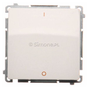 BMW2A.01/11 Łącznik dwubiegunowy 16A Biały Simon Basic - Widok z przodu