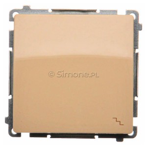 BMW6.01/12 Łącznik schodowy 10A Beżowy Simon Basic - Widok z przodu
