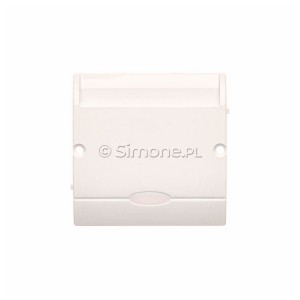 BMWH1.02/11 Łącznik hotelowy z podświetleniem typu LED w kolorze niebieskim Biały Simon Basic - Widok z przodu