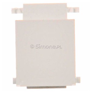 BWB/11 Zaślepka otworu wtyku RJ45/RJ12 do pokrywy gniazda teleinformatycznego Biały Simon 54 - Widok z przodu