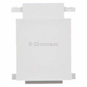 BWB/114 Zaślepka otworu wtyku RJ45/RJ12 do pokrywy gniazda teleinformatycznego Jasnoszary Mat Simon 55 - Widok z przodu