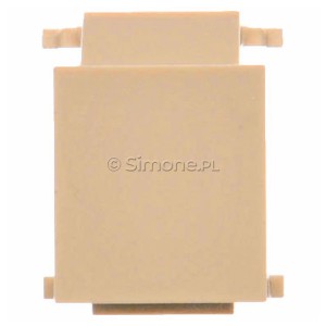 BWB/12 Zaślepka otworu wtyku RJ45/RJ12 do pokrywy gniazda komputerowego lub telefonicznego Beżowy Simon Basic - Widok z przodu