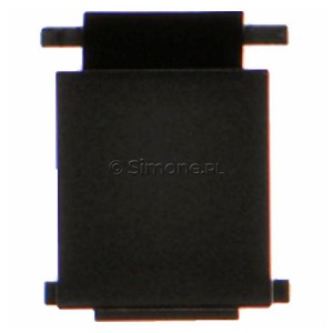 BWB/149 Zaślepka otworu wtyku RJ45/RJ12 do pokrywy gniazda teleinformatycznego Czarny Mat Simon 55 - Widok z przodu